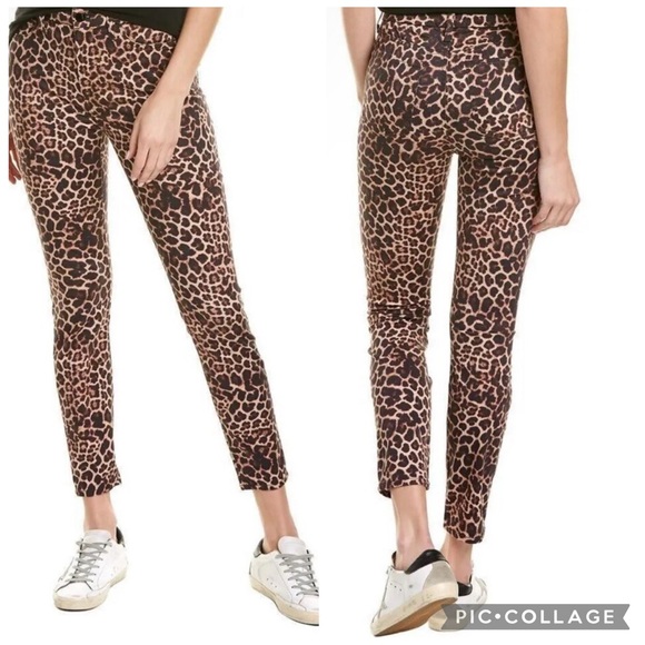 Jen7 by 7 for All Mankind Printed Ankle Skinny Jeans-Golden Leopard Sz 4 $109 - Picture 1 of 12